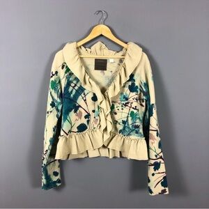 Anthropologie Guinevere Floral Patterned Cardigan XL